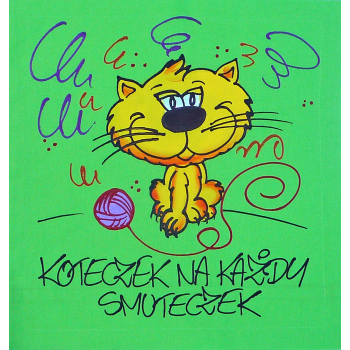 [Db60] Poduszka bawełniana Koteczek na Każdy Smuteczek